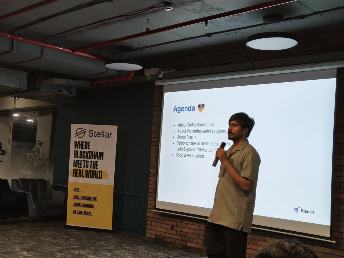 NisargPatel5563's tweet photo. Built, learned, and shipped at the @IND_stellar Build Sprint, Vadodara! 🚀

Hands-on with Soroban, great conversations, and an amazing builder community.

Thanks @saurabhnage624 for the insightful session! ⚡️

#Stellar #Soroban #BuildOnStellar https://t.co/Az8tdfu24u