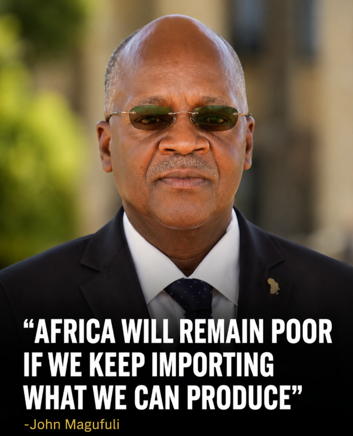 AfricanHub_'s tweet photo. The late Tanzanian President John Pombe Magufuli frequently urged African countries to reduce their dependence on imports and strengthen local production https://t.co/oXojLCDVog