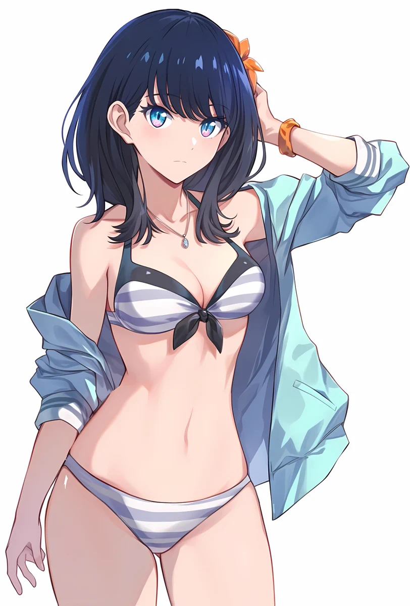 倉津ゆえ X:ssä: ”水着の六花 SFW anime-style illustration. No