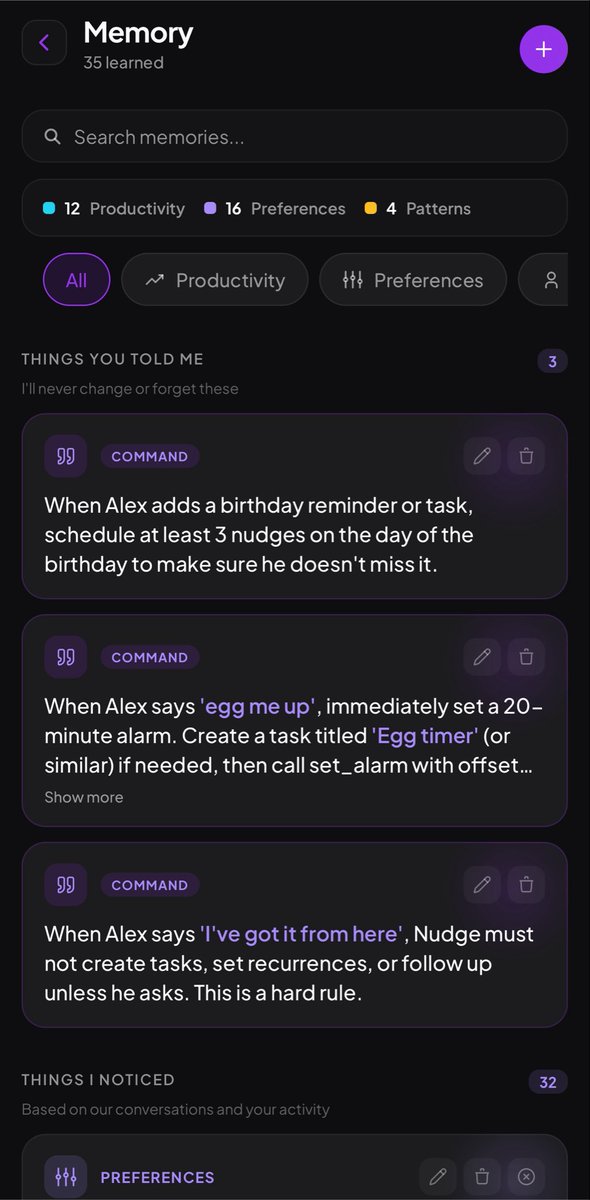 favor_gozie's tweet photo. Oh, I did just that. One of the most practical use cases for Nudge @usenudgeai.

Type them out, snap an existing list or just connect it to your Google Calendar. 

Tell it when/how you want your reminders and it handles the rest. https://t.co/YOkL7nWevP