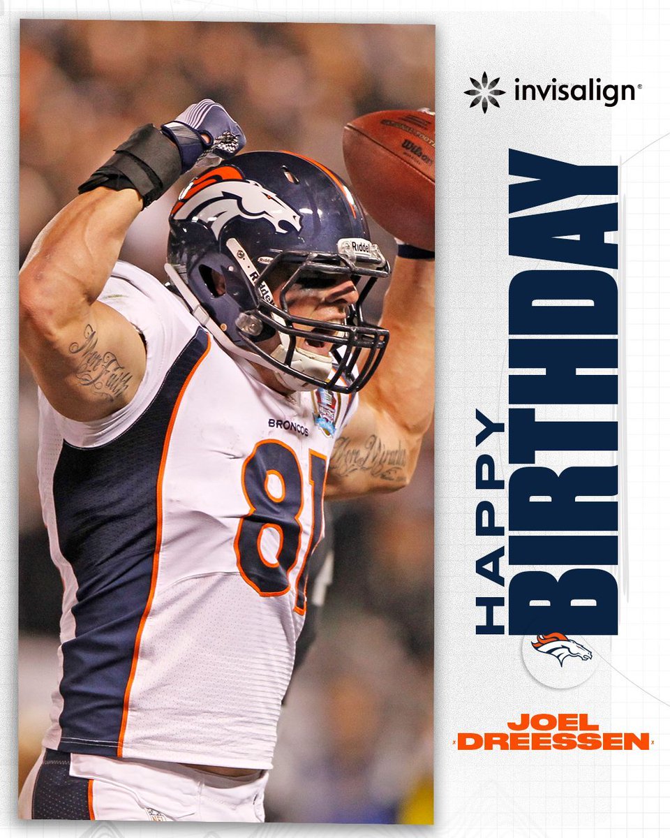 Broncos_Legacy's tweet photo. RT to help us wish former @broncos TE @JoelDreessen and LB Keishawn Bierria a happy birthday! 🥳 https://t.co/LLiCWrP0Kw