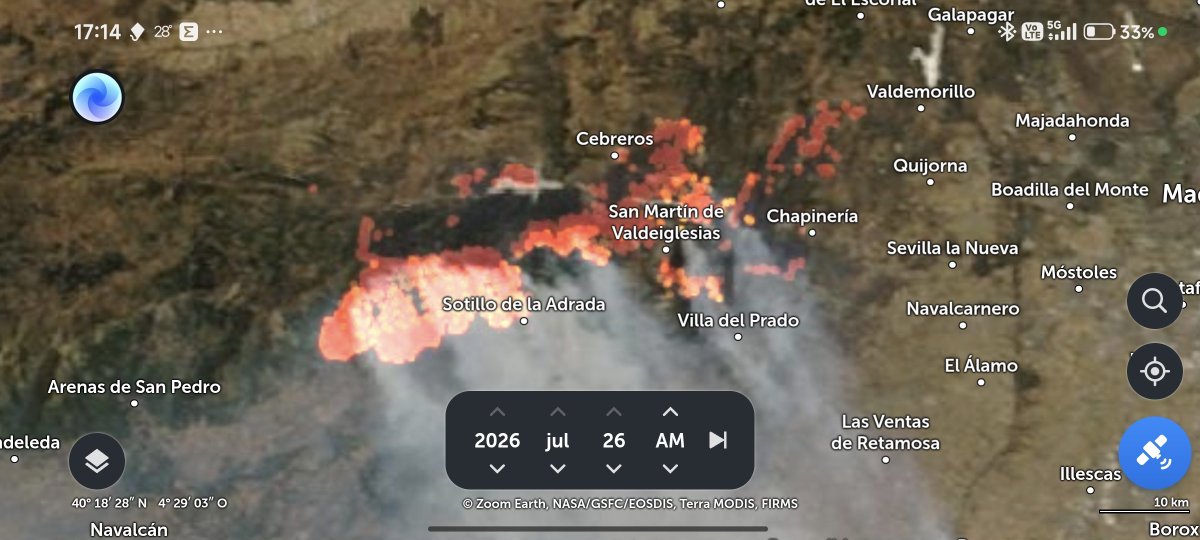 AlvaritoMontoy's tweet photo. 26-jul por la mañana, viento de NNO, mayor actividad en el flanco sur, especialmente valle del Tiétar, y al norte del pantano de San Juan 
#IFSierraOeste https://t.co/ZmUGFB2VLQ
