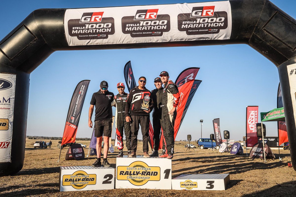 TGRSouthAfrica's tweet photo. The GR Stella 1,000 Marathon was a true test of endurance. In the end, it was Guy Botterill and Henry Kรถhne who triumphed, scoring maximum points for #TGRSA.
#BackTGRSA #ItsNotABakkieItsAHilux #WhenTheresToughToBeDone https://t.co/DiKGwV9qn2