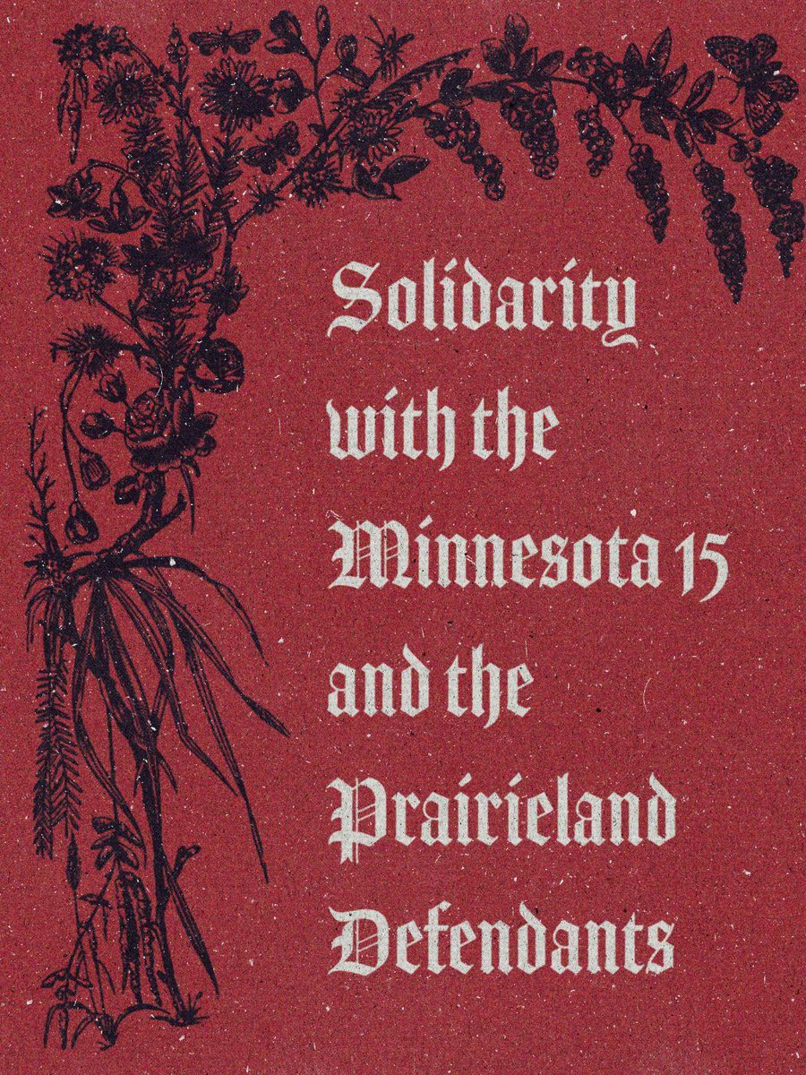 PMPressOrg's tweet photo. Support the Prairieland Defendants and the MN 15! When you pay full price for select titles thru 7/25/26, we’ll donate 40% of each sale to legal aid for the defendants.
Let’s show up for them. Shop all titles at https://t.co/emZttzVc8w or see the link in our bio. https://t.co/4tLMW9A12M