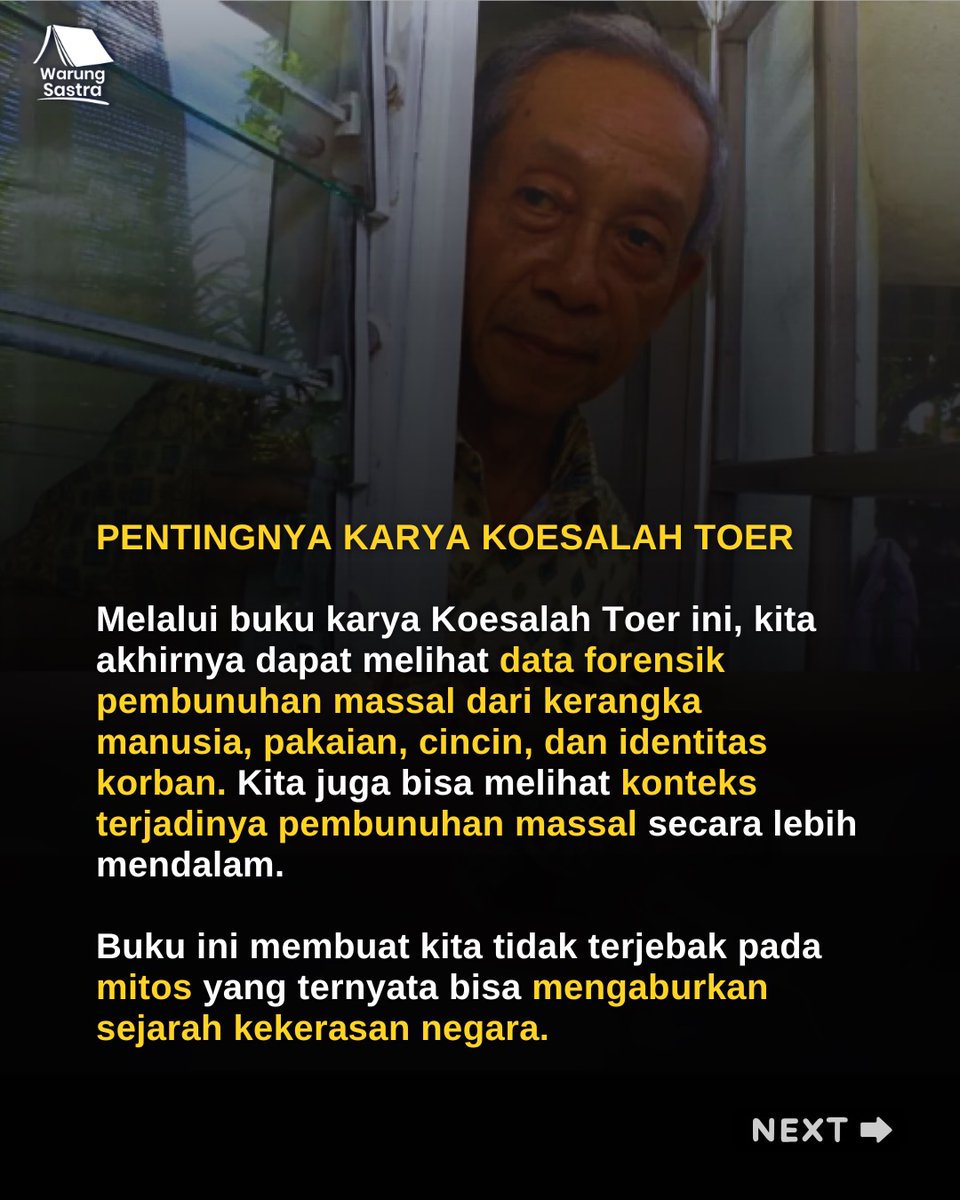 warungsastra's tweet photo. Penggalian kuburan massal yang dilakukan oleh YPKP di Hutan Situkup, Desa Dempes, Kecamatan Kaliwiro, Kabupaten Wonosobo 16-18 November 2000 itu sejalan dengan isi artikel “Tentang Kuburan Massal di Hutan Situkup” yang ditulis oleh Femi Adi, mahasiswi Yogyakarta.

Harga:Rp 55.000 https://t.co/GvEIcWpbjN