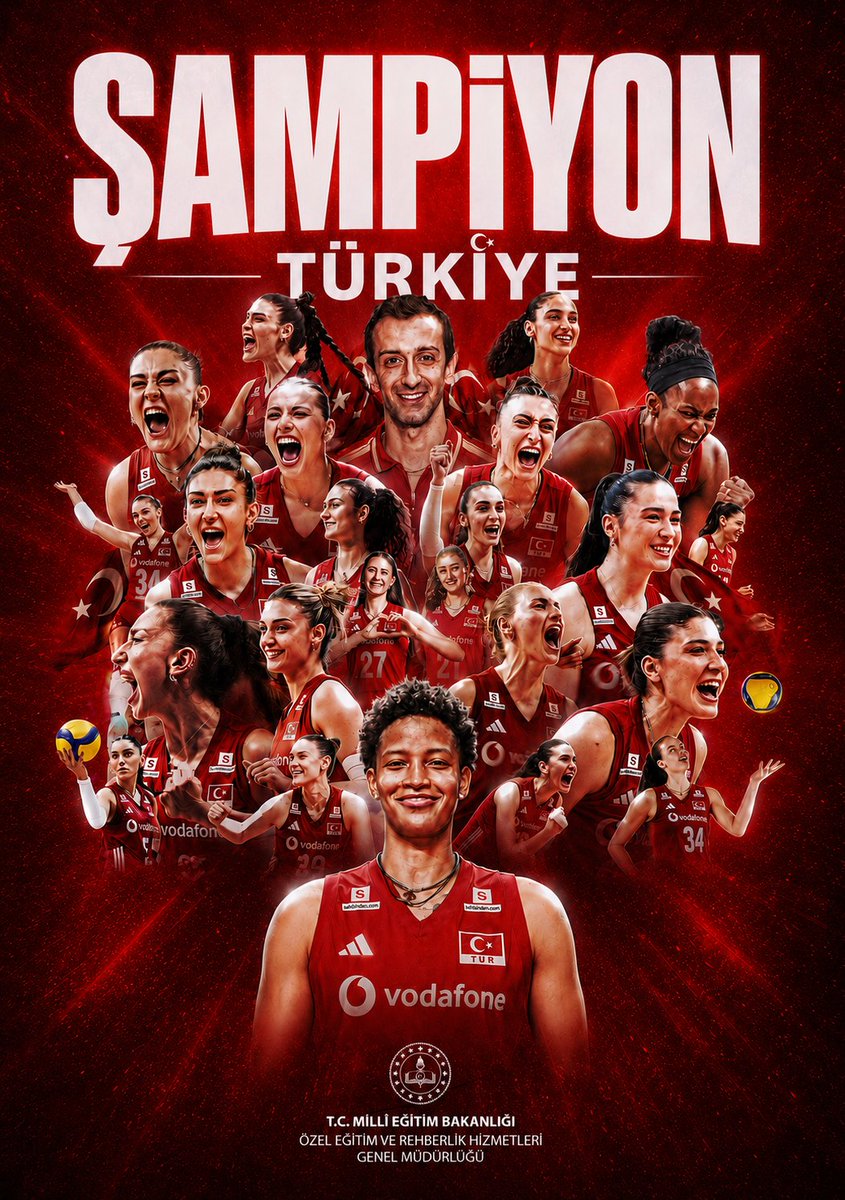 MebOrgm's tweet photo. Türkiye A Milli Kadın Voleybol Takımımızın FIVB Milletler Ligi (VNL) şampiyonluğunu kutlarız. https://t.co/pUpV7Y3Bie