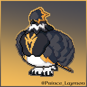 Prince_Laymon's tweet photo. Fat Bird used fly. Dynamoff slowly flew in to the air. #Palworld #Palworldart https://t.co/8mWXnfiIM5