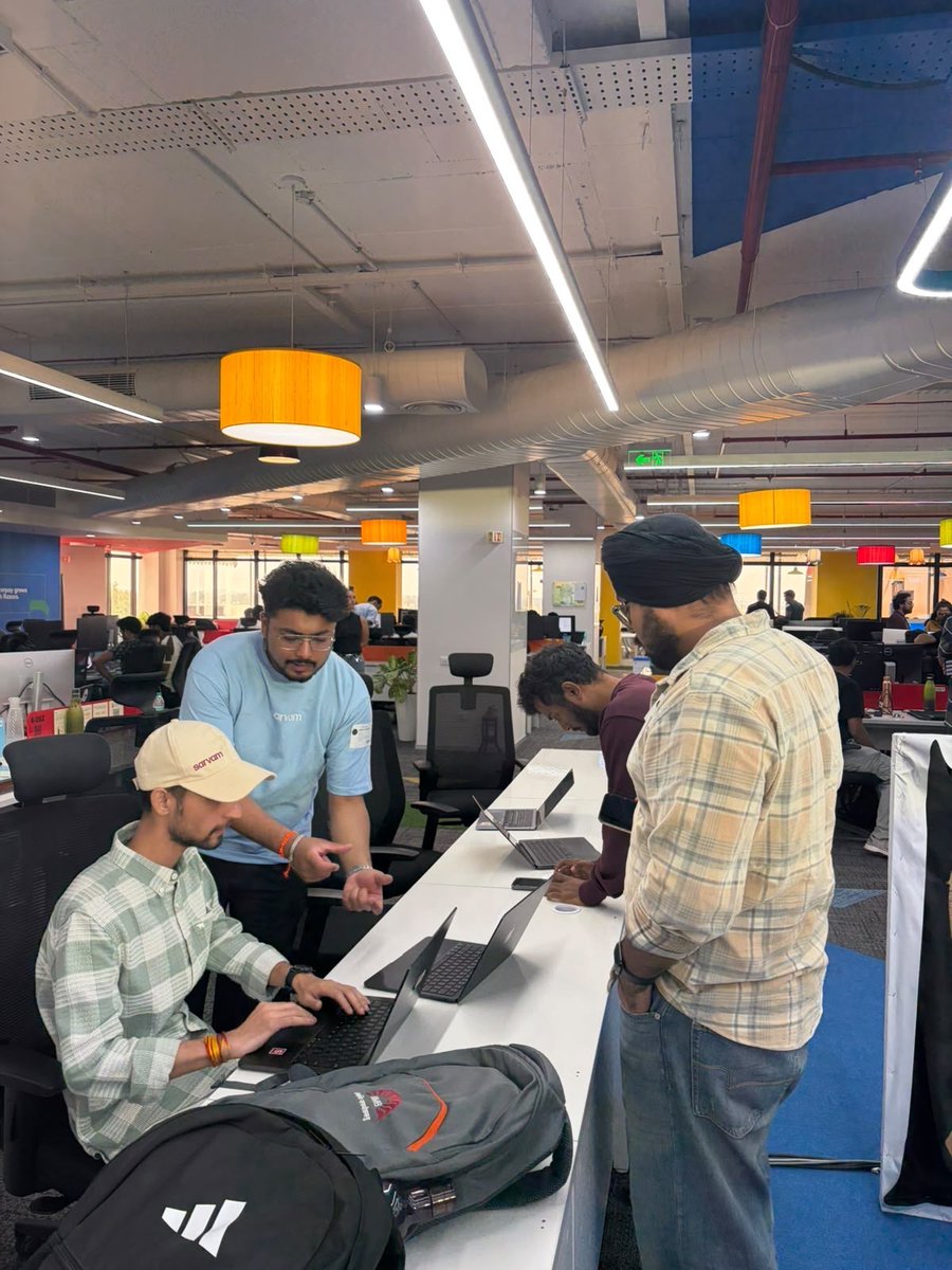 SarvamAI's tweet photo. The Epoch Buildathon wrapped up in Bengaluru today. Teams spent the day heads-down, building with the Sarvam stack.

Ten teams have made it through and will take the stage at Builder Day on 30 July to present what they built to a power-packed panel of judges.

Register for Epoch and watch them pitch and compete live: https://t.co/WD4z1oovEC
