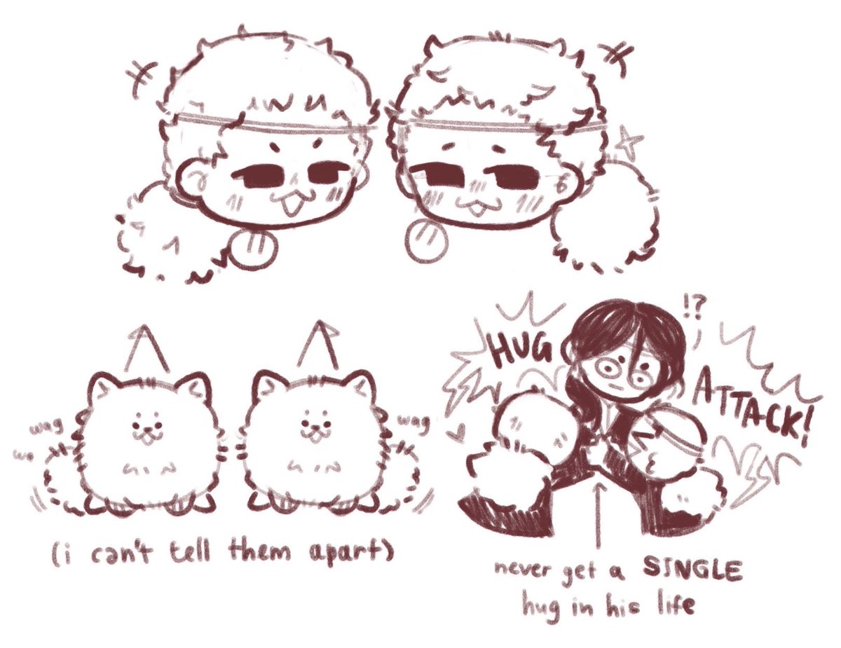 sea11ie's tweet photo. poor excuse to draw pomeranian dogs https://t.co/hpePpOHfwm