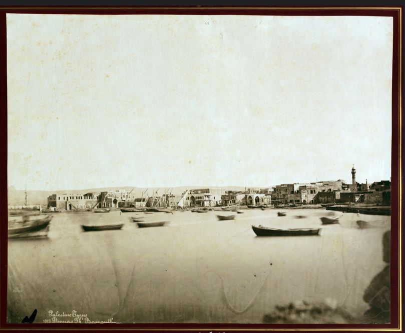 BadrHage's tweet photo. A View of Sur (Tyrus), by Tancrède Dumas, ca. 1880’s. https://t.co/PZVfFabk9L