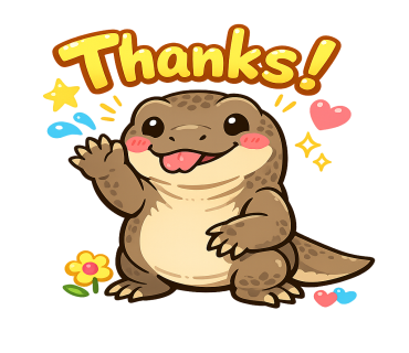 StudioKai_Stamp's tweet photo. The “Thanks!” komodo dragon sticker is great for:
• replying to a kind message
• thanking someone for help
• appreciating small gestures
Easy to use in everyday chats.
https://t.co/Bdv46Ijobw
#LINEstickers #stikerline #stikerlucu #stikerimut #gemes #lucu #komodo https://t.co/KOgU3N5jaS