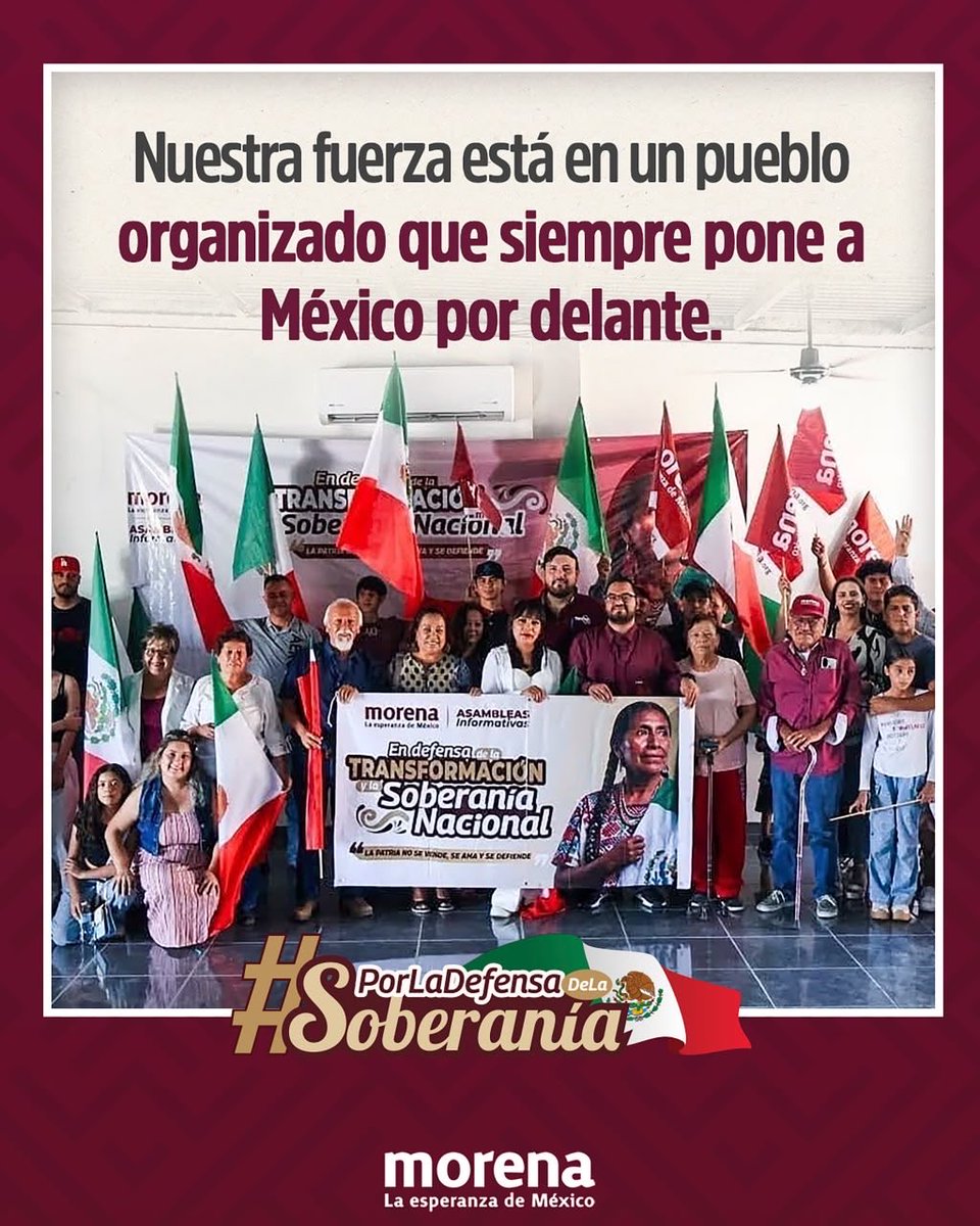 HugoPiceno's tweet photo. Defender la soberanía es defender el bienestar del pueblo.

Las Asambleas Informativas son un espacio para dialogar sobre la importancia de mantener un México libre, justo y con derechos para todas y todos #PorLaDefensaDeLaSoberanía https://t.co/gOXIjTbogs