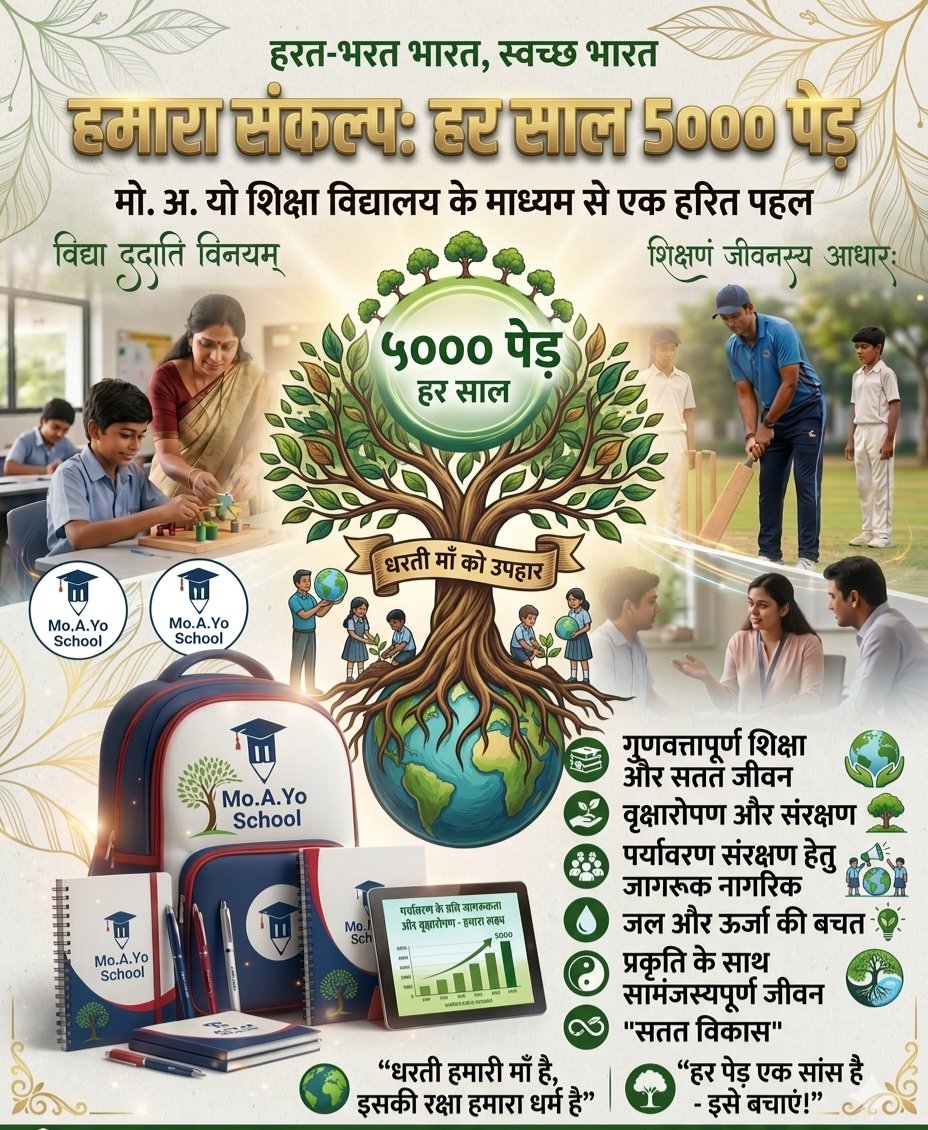 Aadityanath08's tweet photo. @PMOIndia @narendramodi हर साल स्कूल के माध्यम से पर्यावरण को बचाने के लिए 5000 पेड़ लगाने का लक्ष्य लेकर इस स्कूल का निर्माण करने के लिये लगातार प्रयासरत है..बस आपके नेतृव और आपके आर्शीवाद की जरुरत है...🙏 https://t.co/FPesCULAbu