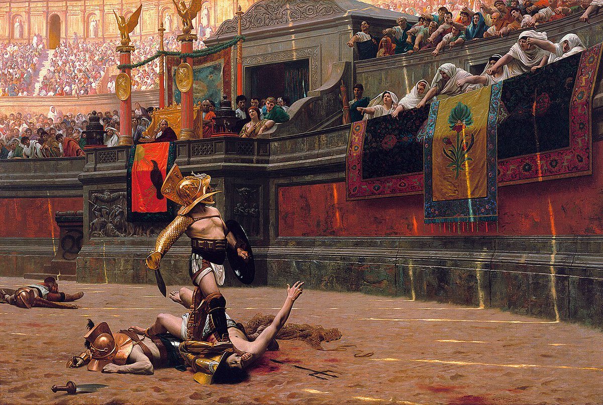 aDose_of_Art's tweet photo. Pollice Verso (Thumbs Down), 1872,
by Jean-Léon Gérôme (French, 1824-1904). https://t.co/jtW0hpzkJo