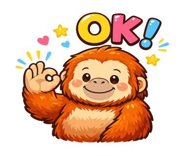 StudioKai_Stamp's tweet photo. The “OK!” orangutan sticker is great for:
• casual replies to friends
• letting someone know you saw their message
• quick confirmations
Super easy to use in everyday chats.
https://t.co/Bdv46IiQlY
#stikerline #stikerlucu #stikerimut #gemes #lucu #orangutan https://t.co/aR0omYQNlC