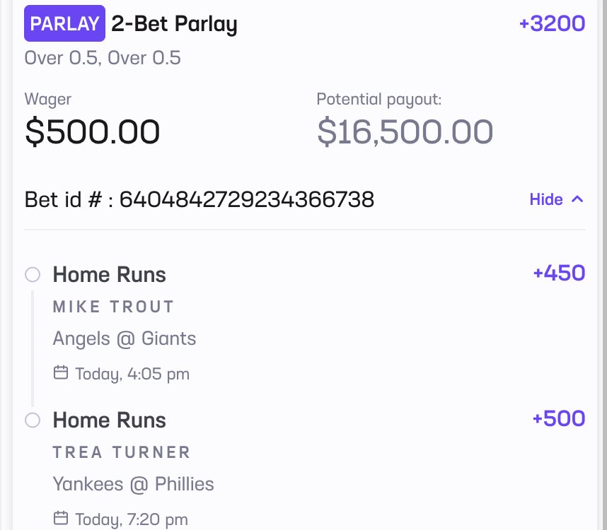crownlinksport's tweet photo. Sunday Dingers for $16K 🍿 https://t.co/tRT8o2qcok