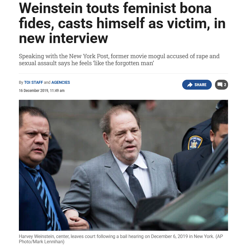 IndianTintin_'s tweet photo. Leftist women keep talking about 'misogyny' 24/7 as this omnipresent massive force because misogyny is the norm in left wing spaces. Reminder that the number 1 raypist of all time Harvey Weinstein was an outspoken leftist. https://t.co/G4Hhw01xle