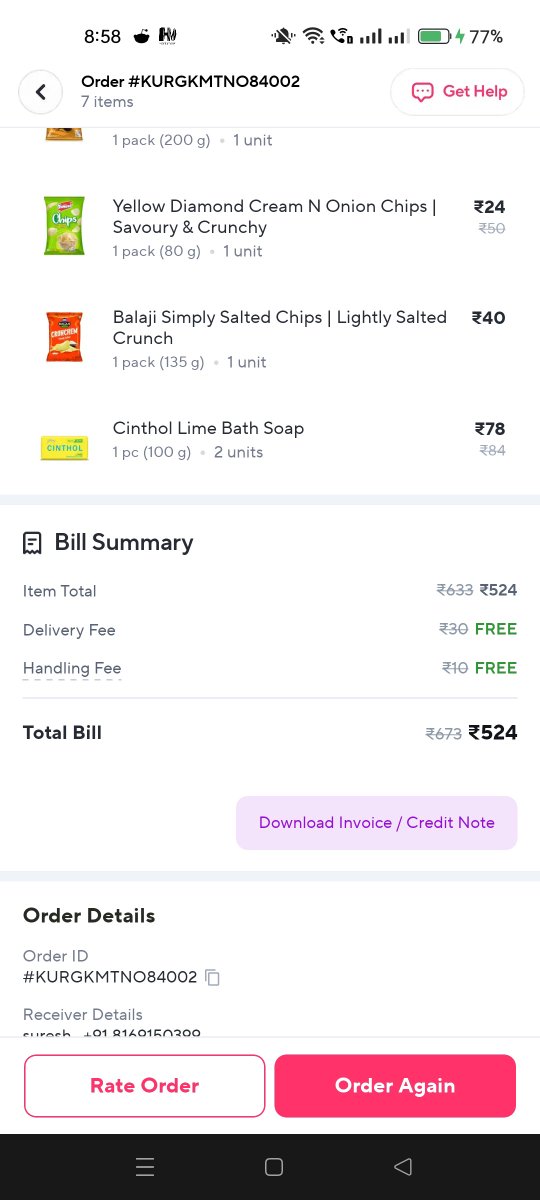 SureshBind38899's tweet photo. @ZeptoNow Ordered 8 packs of 80g Yellow Diamond Chips (Orders #KURGKMTNO77004 &amp; #KURGKMTNO84002)received 75g packs. Total shortage: 40g. Please call me &amp; resolve this immediately, or I'll file complaints with Legal Metrology &amp; Consumer Commission.@jagograhakjago @CCPA_Official https://t.co/YFyfhDjbIw