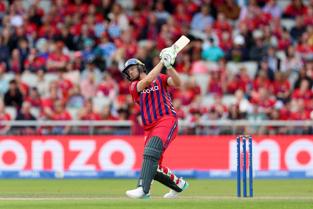 EmiratesOT's tweet photo. Classic Jos! 🚀

A ridiculous 90 from 50 balls by Jos Buttler lights up @EmiratesOT in the men’s @thehundred opener! 🤩 https://t.co/2nrE5WtMZr