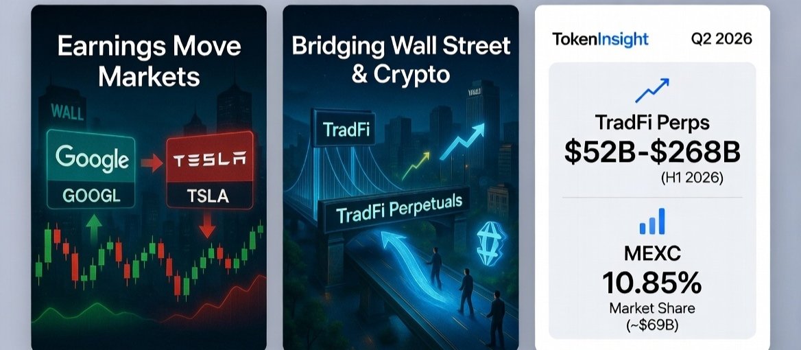 BhuvanBham56409's tweet photo. And if you're following Wall Street through crypto markets, MEXC's TradFi products are worth keeping on your radar: https://t.co/yS2YAizpYG
NFA. Curious where everyone traded the GOOGL and TSLA earnings moves this week.
#MEXC #GOOGL #TSLA https://t.co/AvD4fEpFzo