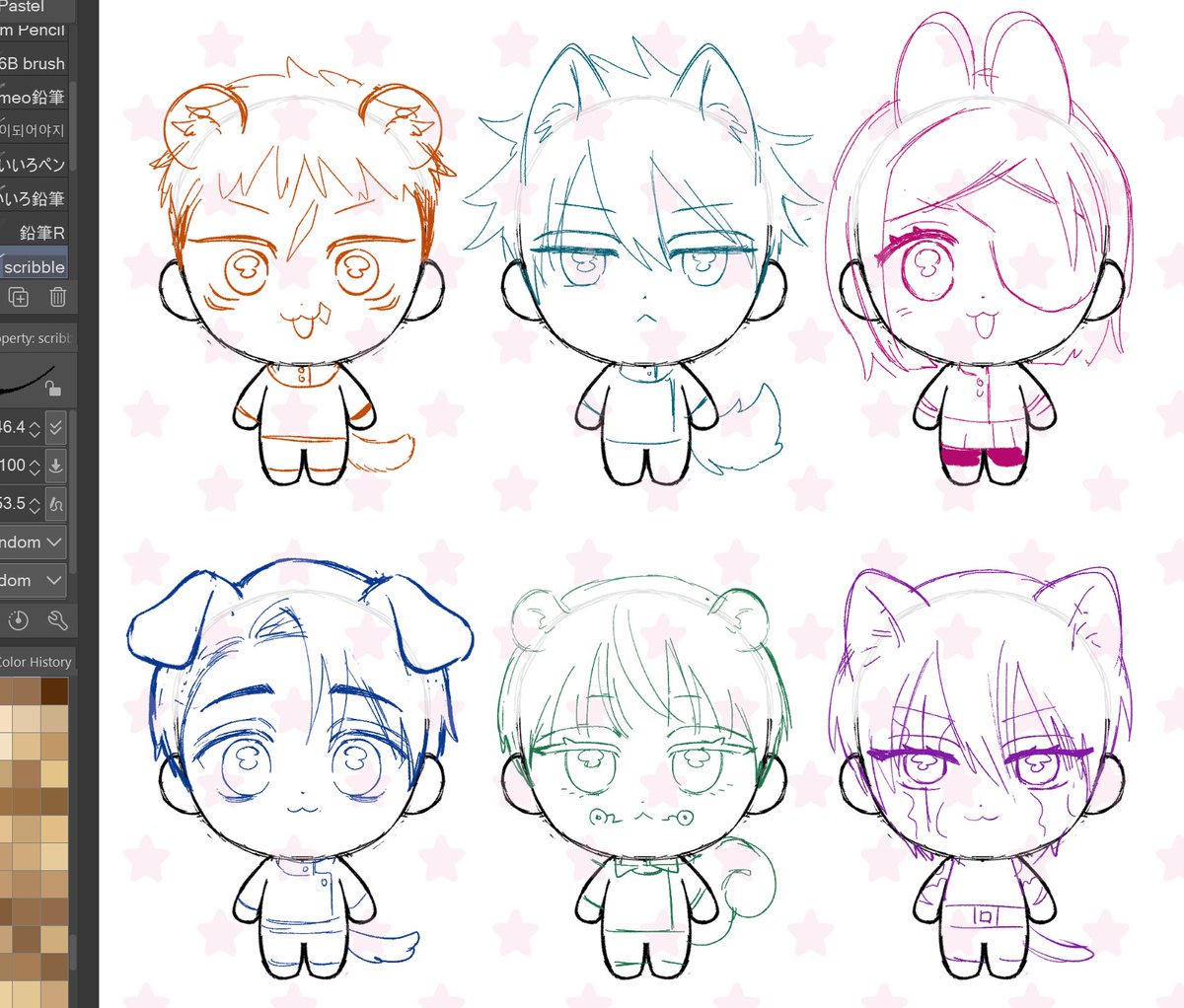 araramyeon's tweet photo. wip / go go jujutsulings https://t.co/Wcg42toyzv