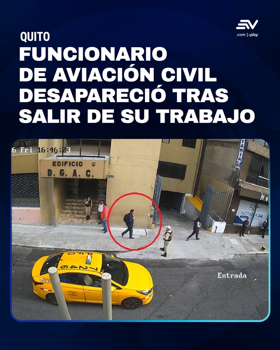EcuavisaInforma's tweet photo. Héctor Rojas Velasco, funcionario de la Dirección de Aviación Civil, desapareció tras salir de su trabajo en Quito. 🔗 https://t.co/rrkpX81KKt https://t.co/pmrfFrFXdG