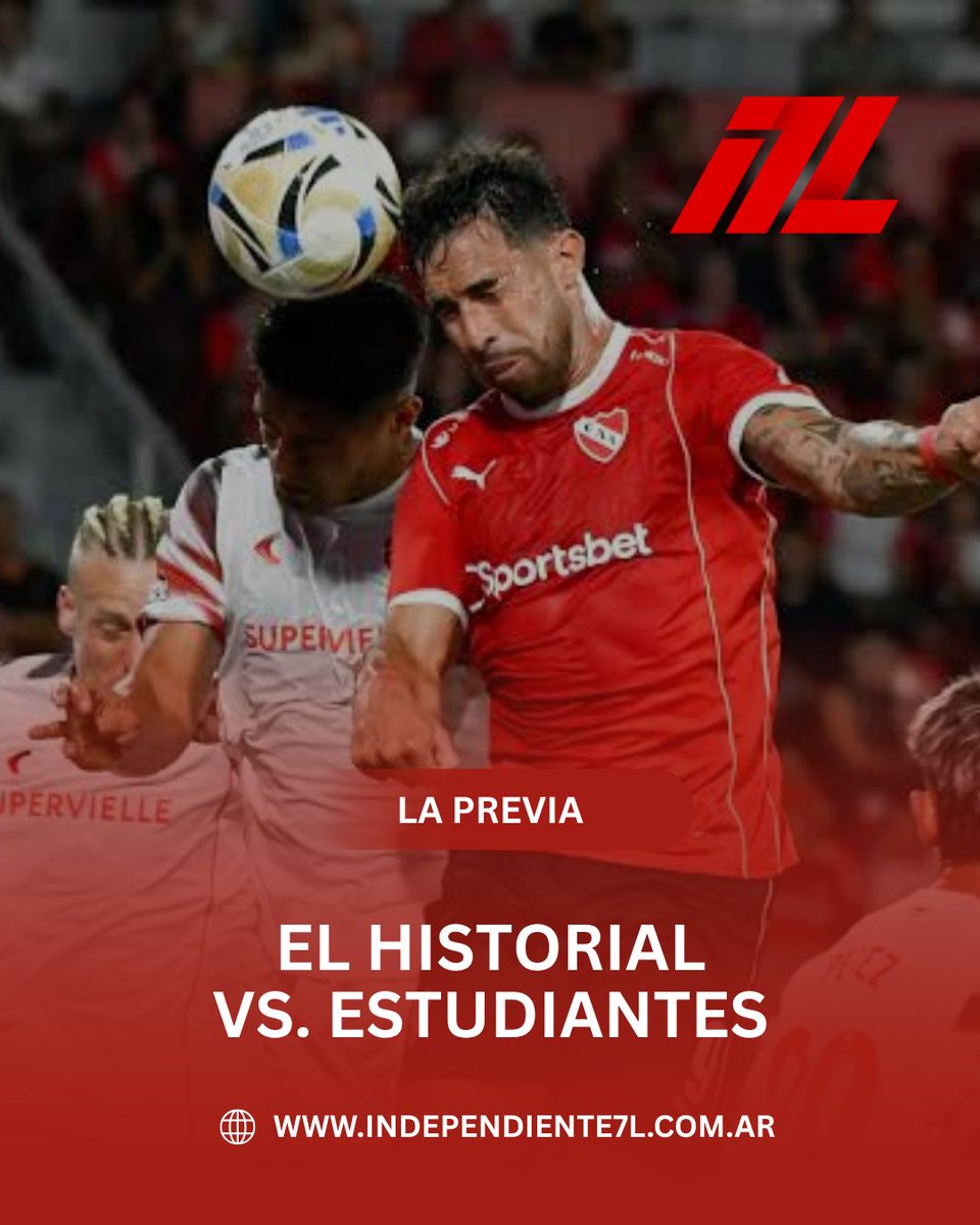 Independient_7L's tweet photo. El historial favorece a #Independiente: el Rojo y Estudiantes se enfrentaron 193 veces de manera oficial. El Rey de Copas ganó 76, el Pincha 60 y empataron 57. La ventaja es de 16 partidos. https://t.co/6IlqtYIpad