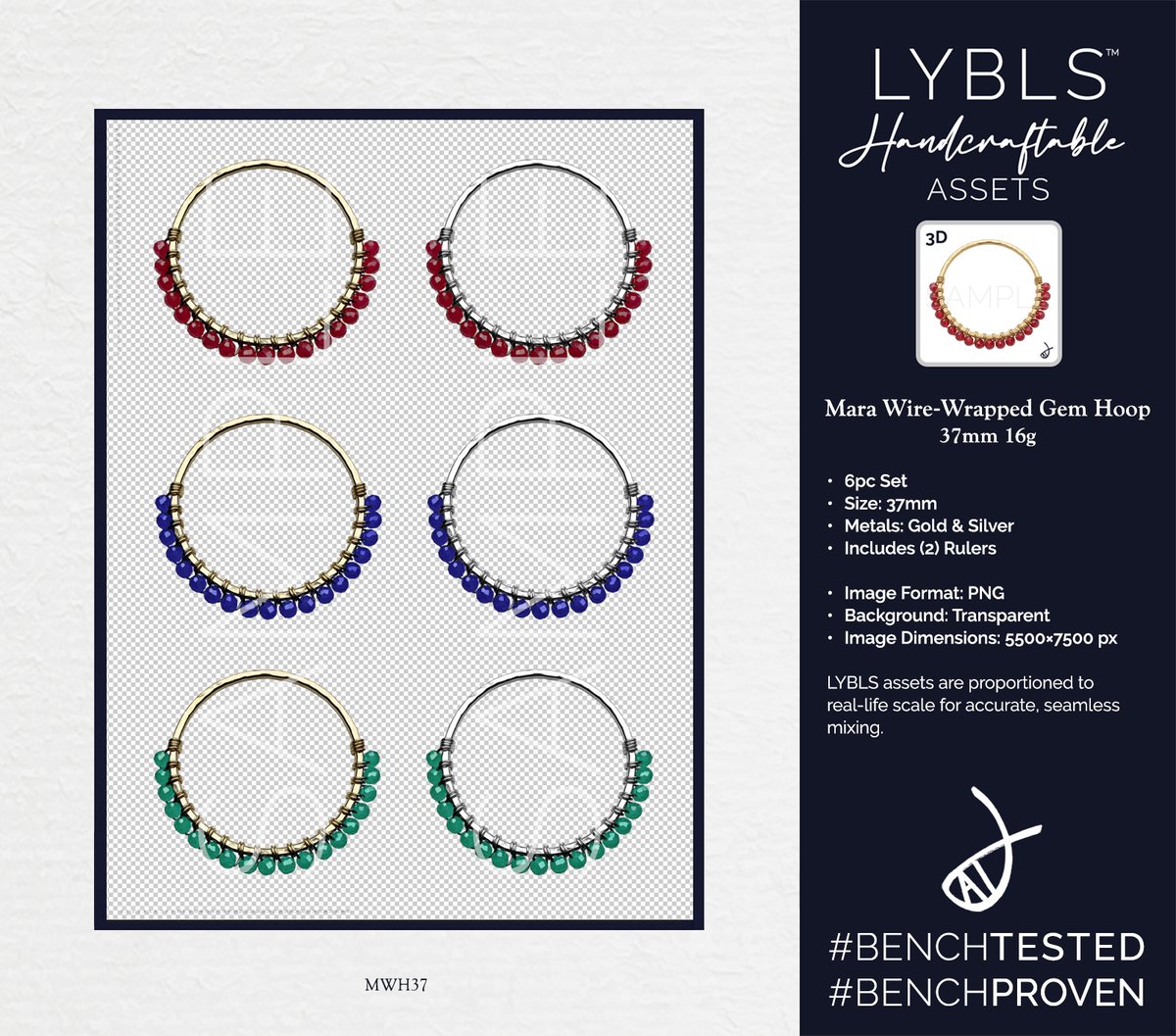 lyblsSI's tweet photo. 'Mara Wire-Wrapped Gem Hoop' 6pc Set✨   

Beautiful handcrafted beaded component for our signature designs (e.g. Mara Earrings).    

AI-ready photo assets. Proportioned for real-life scale and seamless mixing. Built for high-res, photorealistic jewelry design. Includes commercial license.              

PNG transparent master file includes two rulers and a set of mockups (37mm) in Gold/Silver. Includes Ruby/Sapphire/Emerald.                  

Available on Etsy: https://t.co/8aT0saMQs2 

#LYBLS #Handcraftable #AIJewelry