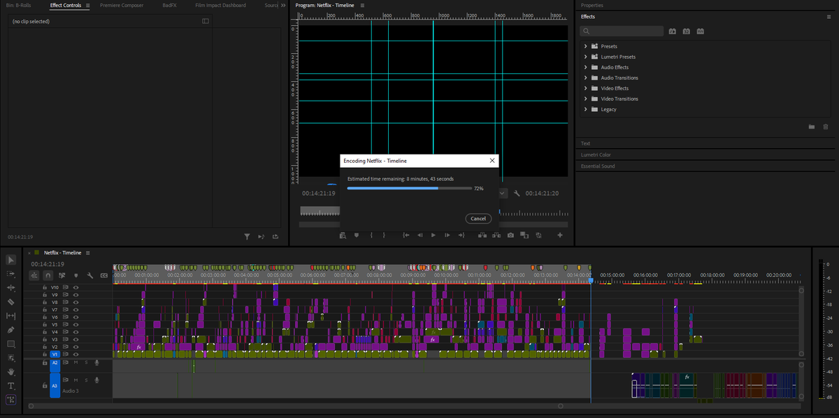 davy_content's tweet photo. There’s no better feeling than exporting a project and looking at that timeline, then send it to the client.

Hours of work turned into a few minutes of video. https://t.co/5eHS9y6WQZ