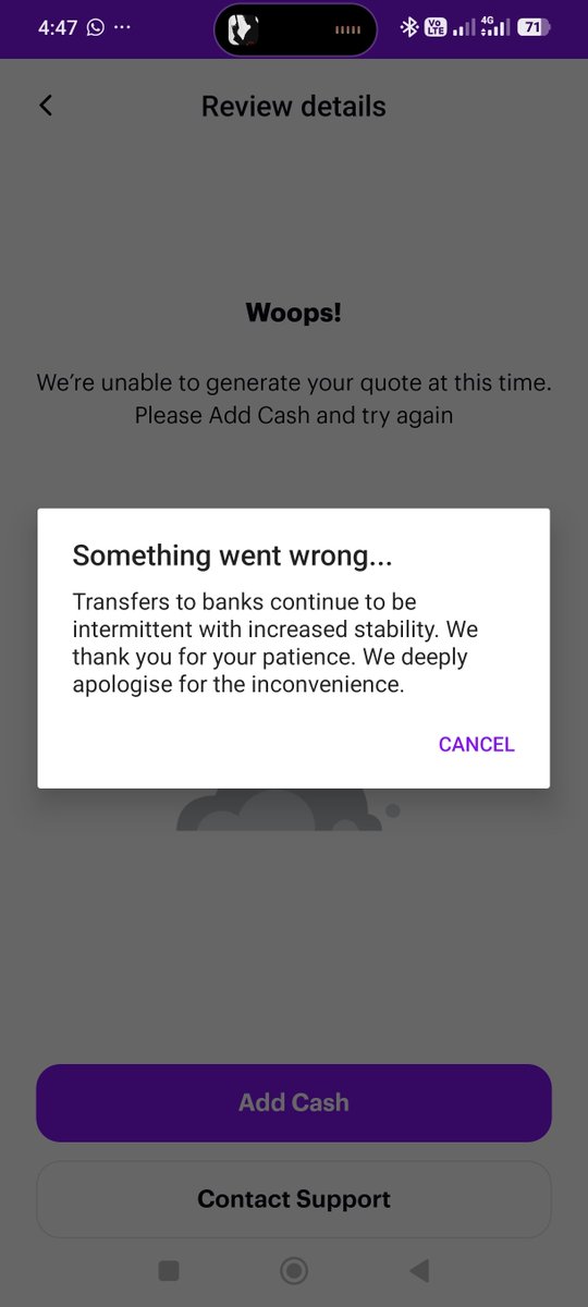 FactMediablog's tweet photo. @Chlppercash_app @chippercashapp
@chippercashap6 hello I'm unable to do transfer form my account, what's going on?? https://t.co/zQvxNbSEVC