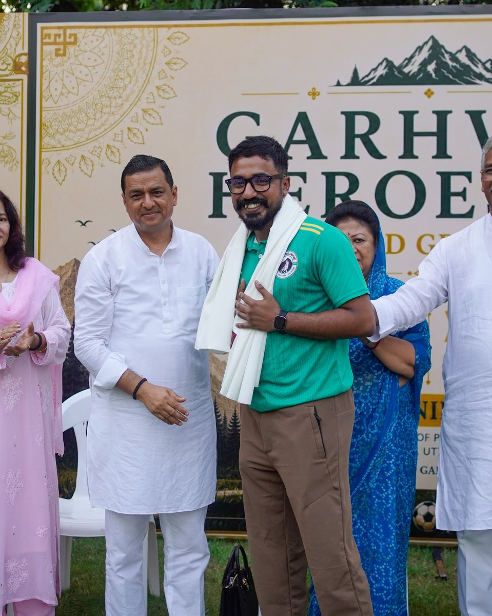 taidk's tweet photo. A football club is only as strong as the community that stands behind it.

For 73 years, @GarhwalFC has been blessed with exactly that - a deeply connected community that has nurtured the club across generations, with its responsibility being passed on from one generation to the next.

That is why it was such a special moment to see the Members of Parliament from all three Lok Sabha constituencies of the Garhwal region come together to lend their support to the Club.

The timing couldn't have been better, as the club is coming off one of its finest seasons ever:

- Our women's team secured 6th place in its debut season in the Indian Women's League (IWL).

- Our men's team won the Delhi Premier League with an average squad age of just 19.2 years, earning promotion to the Indian Football League 3.

- Our U-17 girls have reached the semi-finals of the U-17 National Championship.

- 18 players from the club have represented the Indian National Team across different age groups.

We are deeply grateful to Shri @anil_baluni ji, Member of Parliament from the Garhwal Lok Sabha constituency, for graciously accepting the role of Chief Patron of the club and for hosting the event. 

We were equally honoured by the presence of Shri @tsrawatbjp ji (Former Chief Minister of Uttarakhand and MP, Haridwar) and Smt. @MalaRajyaShah ji (MP, Tehri Garhwal). 

This event marked another step in our journey to strengthen the bond between the Club and the Garhwali community, not just in Delhi and Uttarakhand, but across the world.

As part of the @BBFSchools development pathway, @GarhwalFC continues to provide young footballers with a bridge between grassroots football and the professional game in India.

Clubs may win trophies on the pitch, but they are built by the communities that believe in them.
