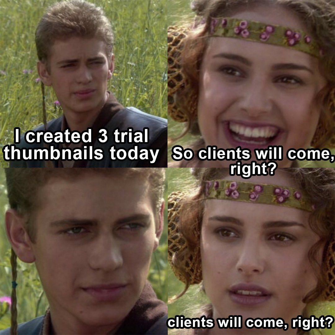 Abid_thumbnails's tweet photo. Every thumbnail designer can relate 😅 https://t.co/QymWCTEWy1