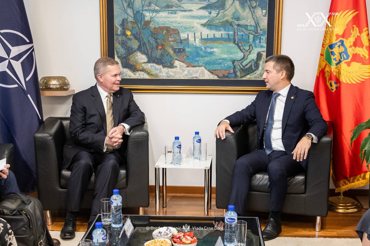 scottwbray's tweet photo. Excellent discussions in #Montenegro with PM @MickeySpajic, DepPM @BecicAleksa,  FM @ErvinIbrahimov1, MinDef Dragan Krapović, &amp; ANB Director Ivica Janović. Montenegro’s ever-deepening European integration is on a clear path. Proud to stand with this @NATO Ally. 
@MontenegroNATO https://t.co/OuKOLPHohn