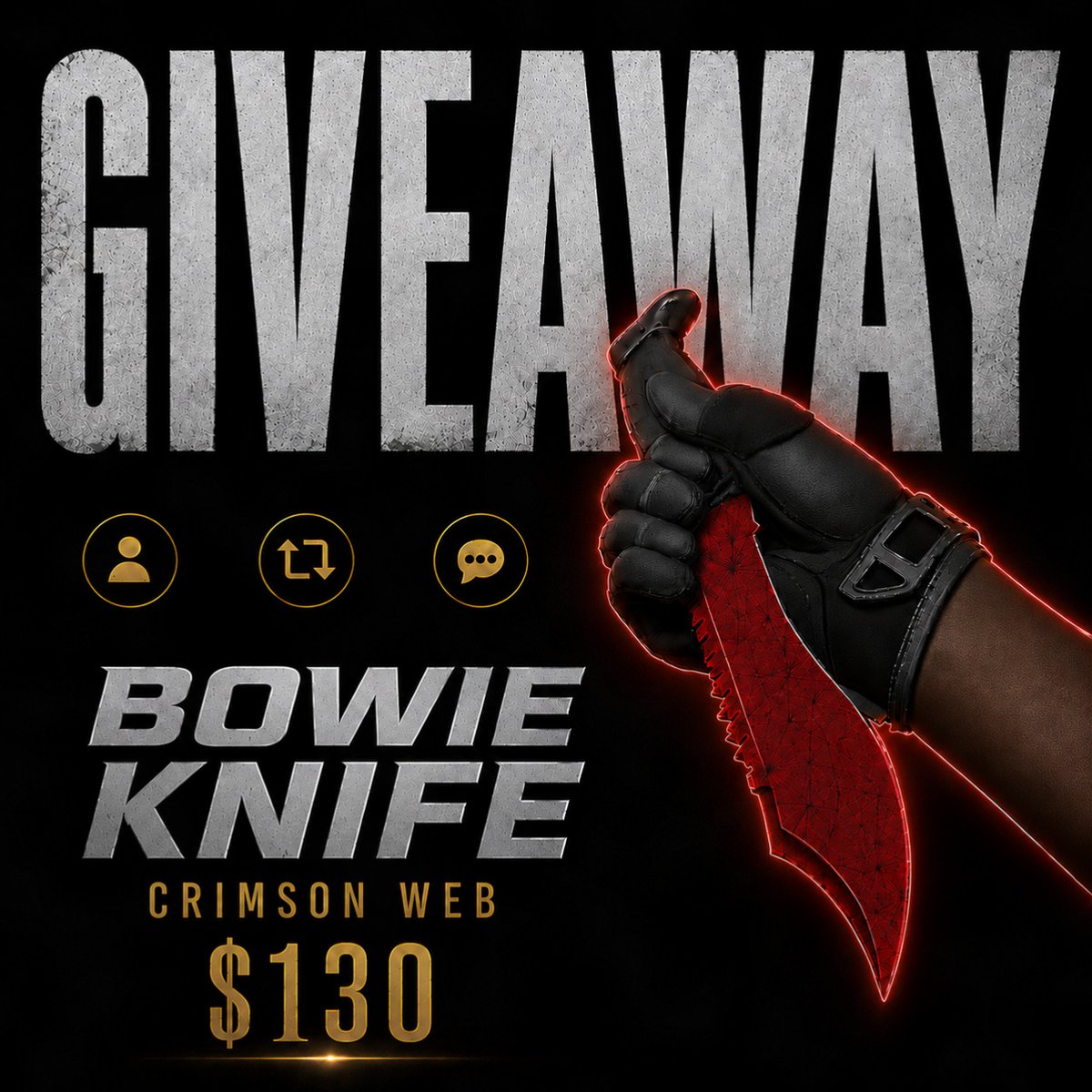 zevoCS2's tweet photo. CS2 GIVEAWAY 🎁
★ Bowie Knife | Crimson Web (FT) 🔥

🔁 Retweet + like ❤️
✅ Follow me &amp; @skinzogg 
✅ Tag 2 Friends

⏰ Giveaway ends in 2 weeks! Good luck! https://t.co/kX21k9gzzL