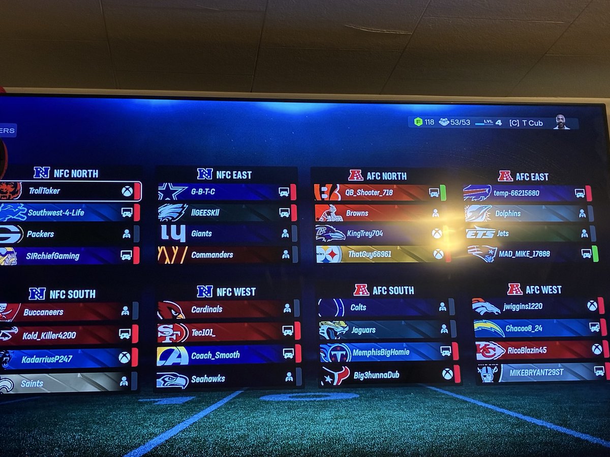 KingTrey007's tweet photo. Few spots left come join a non rushed chill Franchise! 100$ Superbowl winner… All Madden, Comp, Updated Rosters🏆🏆 #madden26 #maddenfranchises #Maddenleagues #maddenfranchisefinder #moneyleagues https://t.co/FXnRAFvBMm