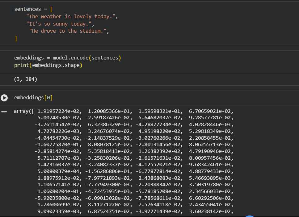 SadikshyaDkl's tweet photo. #LSPPDay56 
Today I learned about Sentence Transformers and sentence embeddings, generated vector representations for text using all-MiniLM-L6-v2, and measured semantic similarity between sentences using cosine similarity.
@lftechnology
#60DaysOfLearning2026 #LearningWithLeapfrog https://t.co/rLRu7URP2C