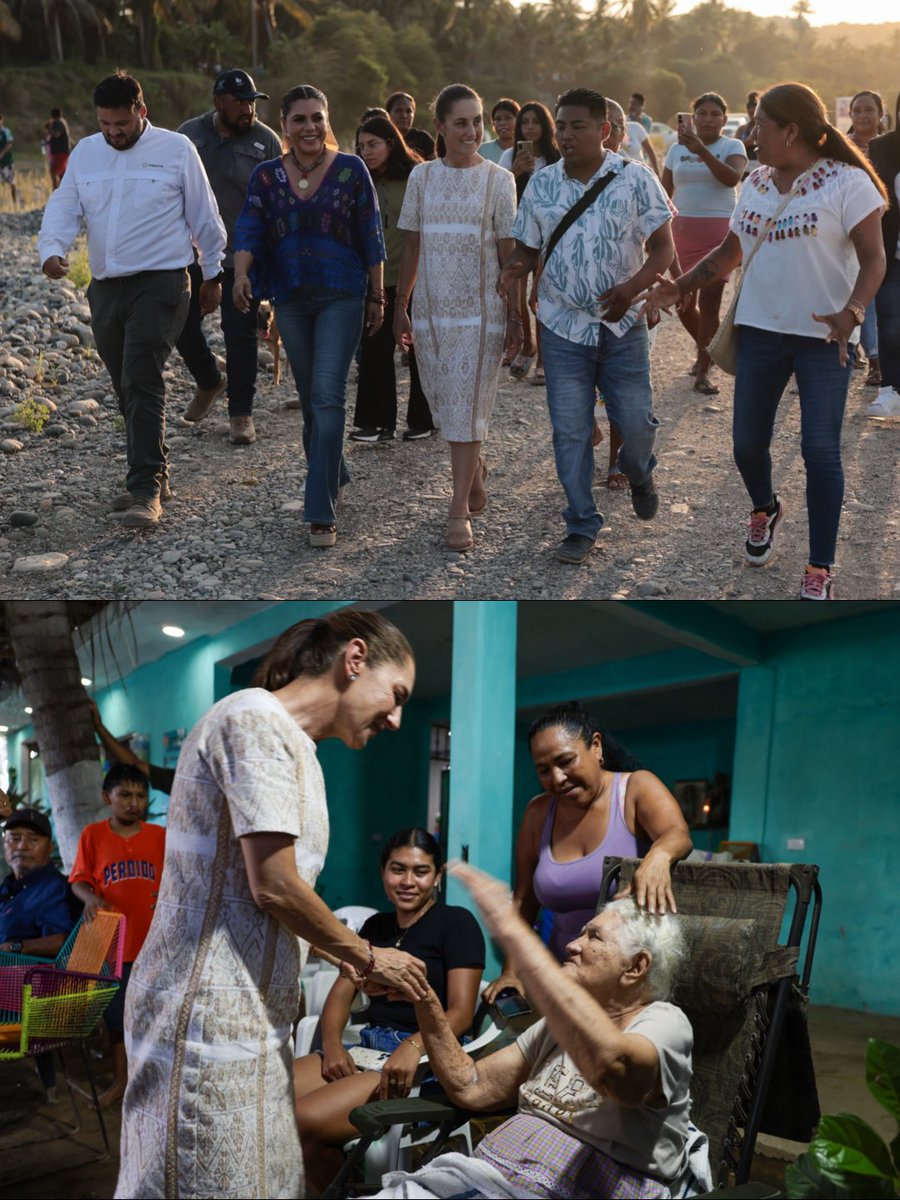 Claudiashein's tweet photo. Supervisamos la obra de los nuevos pozos radiales que contribuirán a fortalecer el abastecimiento de agua para Acapulco. Cada avance representa un paso más para el bienestar. 
Gracias por su cálido recibimiento, su confianza y su cariño. Ese amor es correspondido y nos motiva a seguir trabajando con más fuerza.