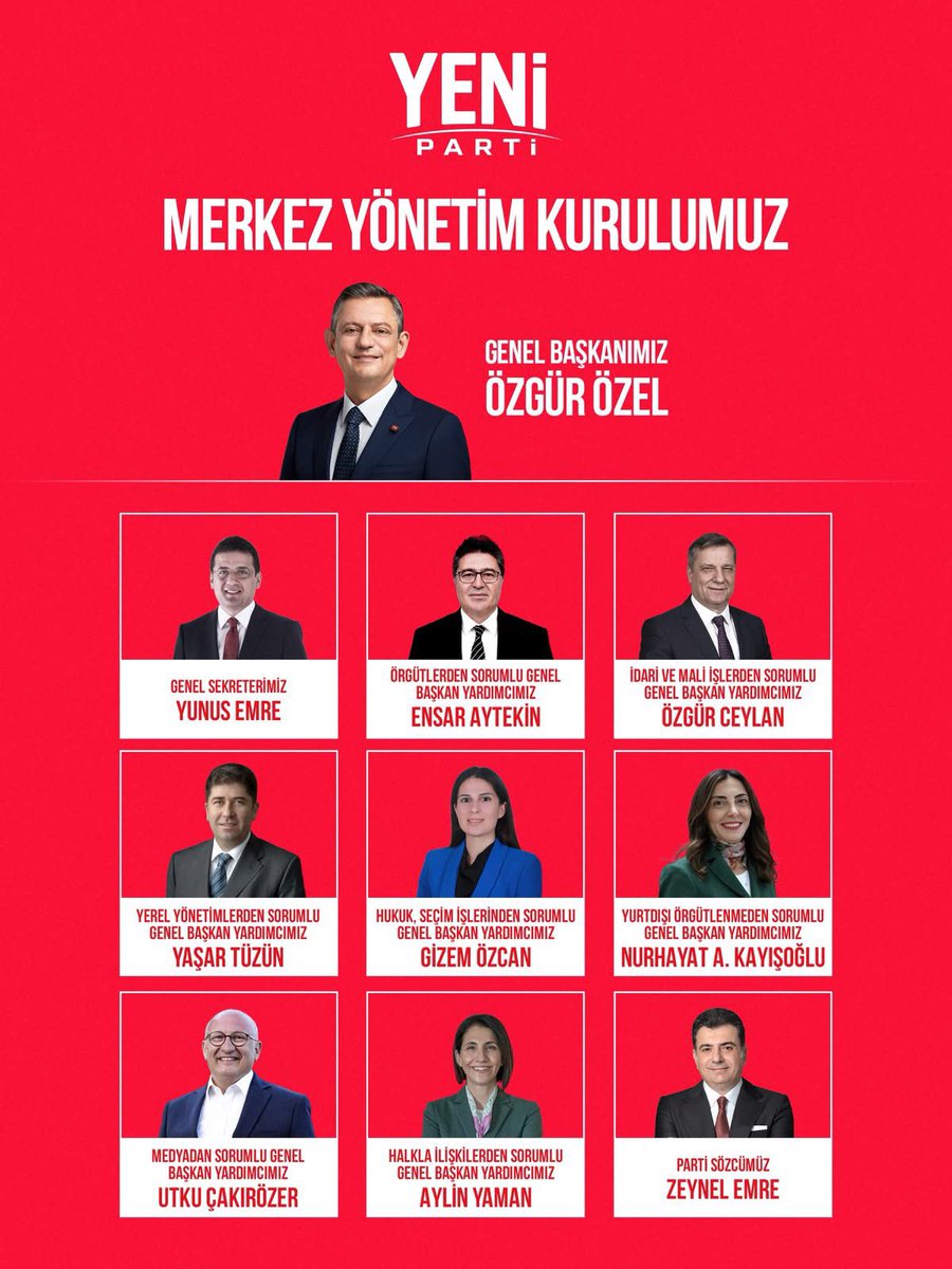 YeniPartiSincan's tweet photo. YENİ Partimizin Merkez Yönetim Kurulu: https://t.co/L4F2FMKskM