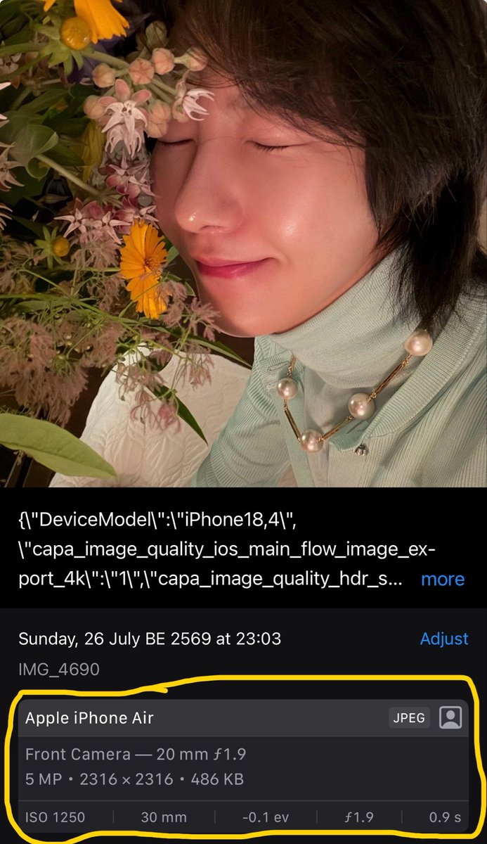 KandybearryNR's tweet photo. เอางี้ป้าเพิ่งทราบว่าโหลดรูปจากแอปแดง(โหลดผ่านเว็บ) มันจะมีข้อมูลกล้องที่น้องใช้ถ่ายด้วย ป้าเทสด้วยการเอาโพสที่น้องใช้เครื่องตัวเองถ่ายก็ตรงว่ะ https://t.co/UhXtuLYlEc