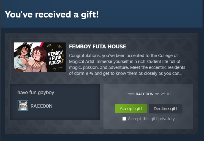 anomalyskins's tweet photo. brother, why in gods name am i greeted with this when opening Steam today https://t.co/1vM4TypOtP