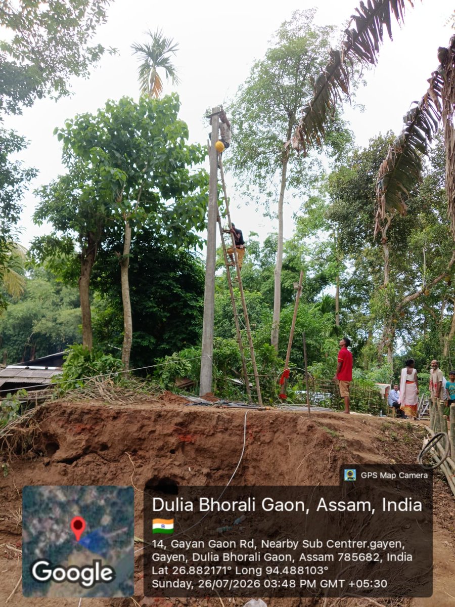 himantabiswa's tweet photo. As Assam steadily recovers from the floods, power restoration efforts continue across affected districts.

Following the precautionary suspension of electricity supply during the floods, @apdclsocial teams have been carrying out comprehensive safety inspections while restoring power in a phased manner across Sivasagar, Jorhat, Charaideo, Dhubri, Bongaigaon & other affected areas.

We remain committed to restoring essential services at the earliest and ensuring every affected community returns to normalcy.

#AssamFloods