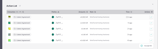 H_O_L_O_'s tweet photo. Take a look at this screenshot. It’s from a Holo host’s Unyt app, and it shows their invoices getting paid in HoloFuel. Hosting, logging, billing, and settlement, all working without a payment processor. Cha-ching.

It gets exciting when you realise that cloud hosting is only one of the use cases.

- For the curious nerds, this host is running Holochain’s Wind Tunnel workload and billing for minutes. The HF amounts and invoicing intervals don’t represent how this workload will be billed in the future (that’s why they’re blanked) but everything is real.

- Suppliers and customers agree on the economics of the arrangement and use Unyt smart agreements + Holo’s log collector/harvester to automate it.