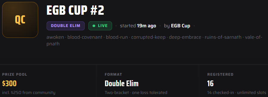 SIBtheRAW's tweet photo. The EGB Quake tournament is starting right now, it's a global event with players from the Americas and Europe. 

cYpheR is live with his perspective right now:
https://t.co/keF3Pns5Yw https://t.co/ClIp5kcBEu