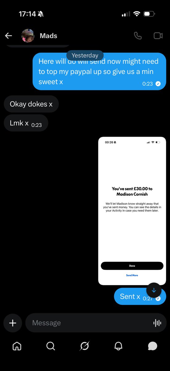 BigCk66's tweet photo. @Mads0of  Scammer #nsfw #content #contentselling #contentcreator #sellingcontent #scam #scammer https://t.co/3jmNYR5dx5