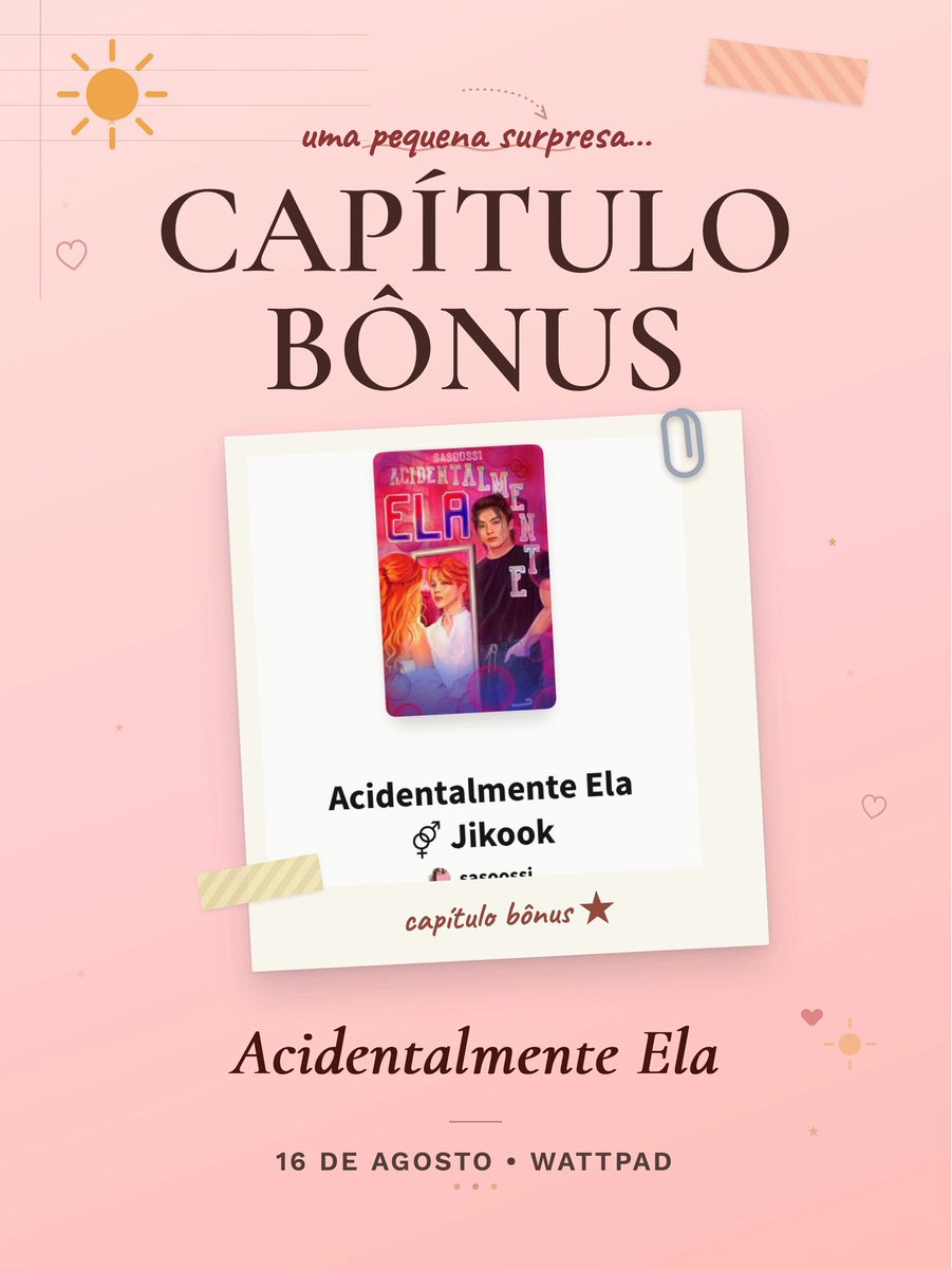 sarahbarbosa_97's tweet photo. Em comemoração ao anúncio da pré-venda do livro físico, vou publicar um cap inédito no wtt da fanfic
Esse é um momento muito especial para mim, e não haveria forma melhor de comemorá-lo do que dividindo mais uma página dessa história com vocês

Espero ver todo mundo por lá! 🥺☀️ https://t.co/HD6ryuYp0t