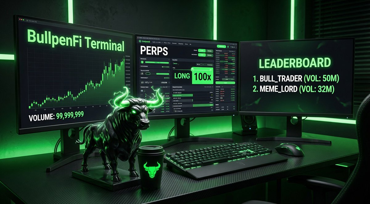 0xMohii's tweet photo. If you think @BullpenFi  is just a basic claim page for solana:9cRCn9rGT8V2imeM2BaKs13yhMEais3ruM3rPvTGpump  holders, you are missing the biggest alpha right now. 🏎️💨

I've shifted all my trading over to their terminal. 
Taking my usual setups, building up my "Perps Volume," and watching my Leaderboard rank climb in realtime.

Why trade anywhere else when you can print #BULL points and farm a massive airdrop just by executing your daily trades? 
The volume multiplier is no joke. 💰

Don't just hold. 
Trade, stack points, and dominate the ranks.
Get in here and start cooking:  
https://t.co/w78DnJ4fjA
@blknoiz06 
#CryptoTrading #Solana #Perps