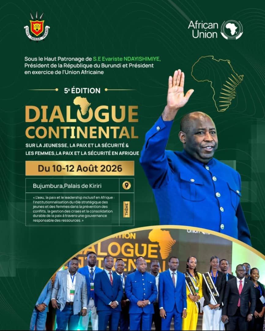 Flicien161629's tweet photo. #Burundi: Du 10 au 12 Août 2026, le Président de la République du Burundi 🇧🇮 et Président en exercice de l'@_AfricanUnion S.E @GeneralNeva rehaussera de sa présence le Dialogue Continental, 5ème Édition. Ce dialogue se déroulera à #Bujumbura au palais de #Kiriri.
@NtareHouse https://t.co/1hSmWUxmJ2