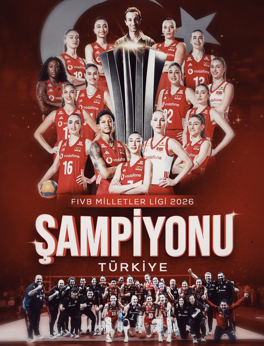 AltundagUysal's tweet photo. 2026 FIVB Milletler Ligi şampiyonu olan A Milli Kadın Voleybol Takımımızı kutluyorum.
#FileninSultanları bize büyük bir gurur yaşattı.
Nice zaferlere! 🇹🇷 https://t.co/B5mPNo5ggz