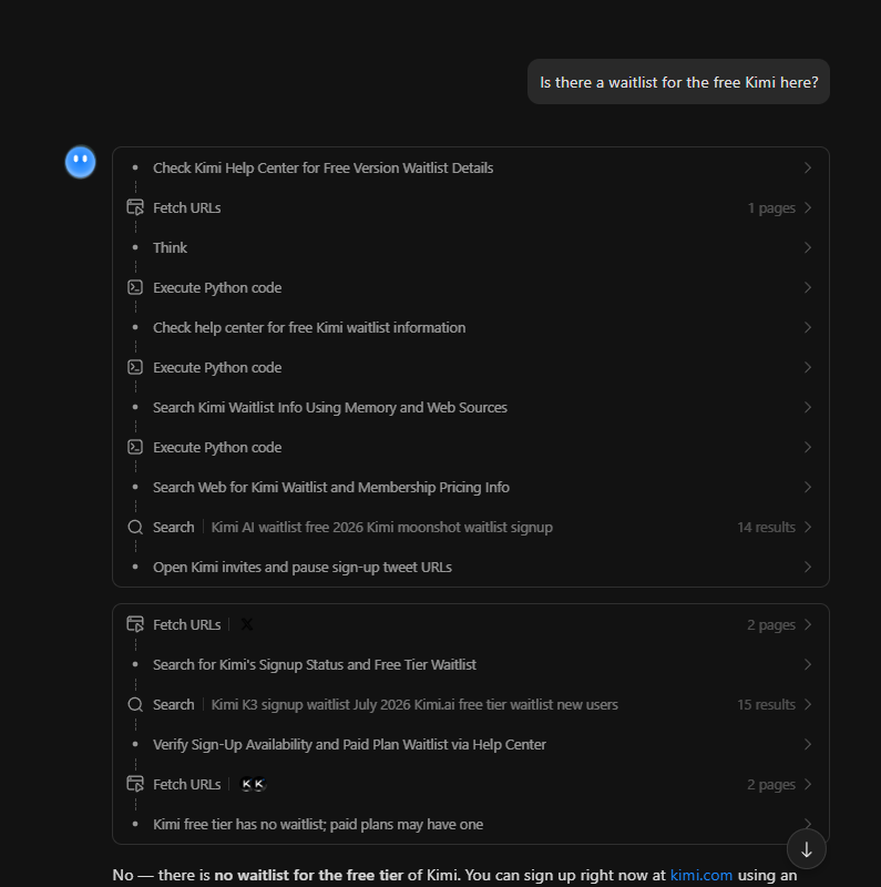 HollomanDigital's tweet photo. Why did @Kimi_Moonshot do all of this to answer my test question about the free membership 😭

Shit took 1 minute + just to say no lol https://t.co/ybRqHgBPY5