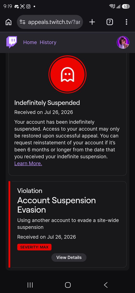 RemmyEhh's tweet photo. @TwitchSupport @Twitch @djclancy999 @Dexerto @zachbussey 
Can someone please make sense of this?? @Its_Me_Mayhem and I are two very different people, so how can I get suspended for his channel? (this will be a thread) https://t.co/tDro4g4ESW